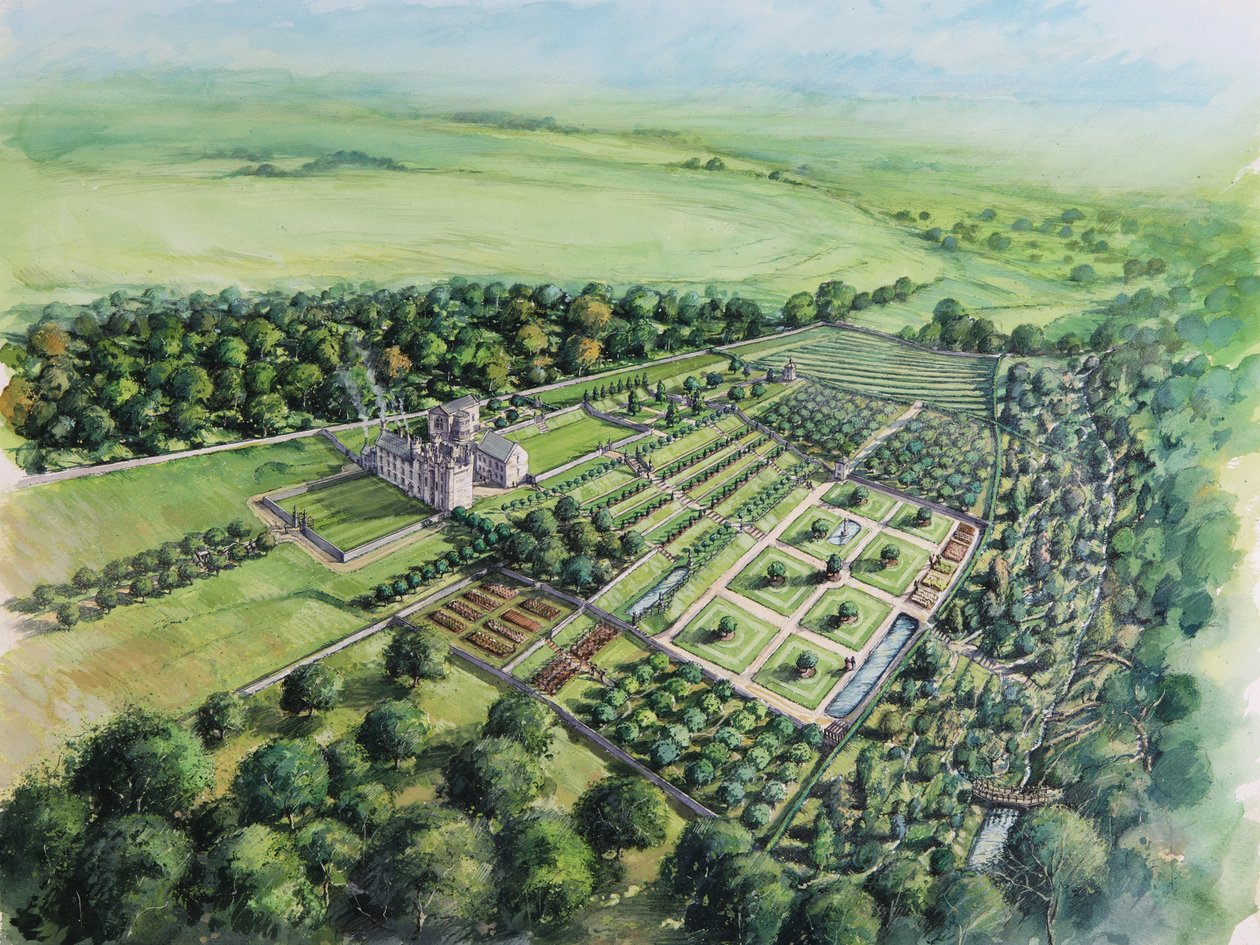 Hylton castle, begyndelsen af det 18. århundrede, c1980-2010 af Peter Dunn