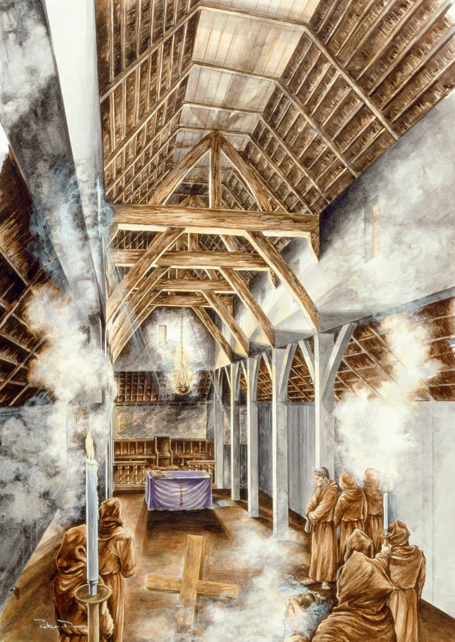 Lindisfarne Priory, c652AD, c1990-2010 af Peter Dunn