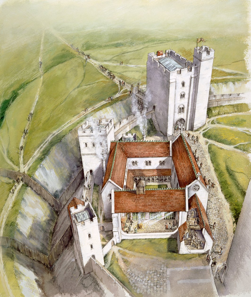 Gamle Sarum, 1140, c1990-2010 af Peter Dunn