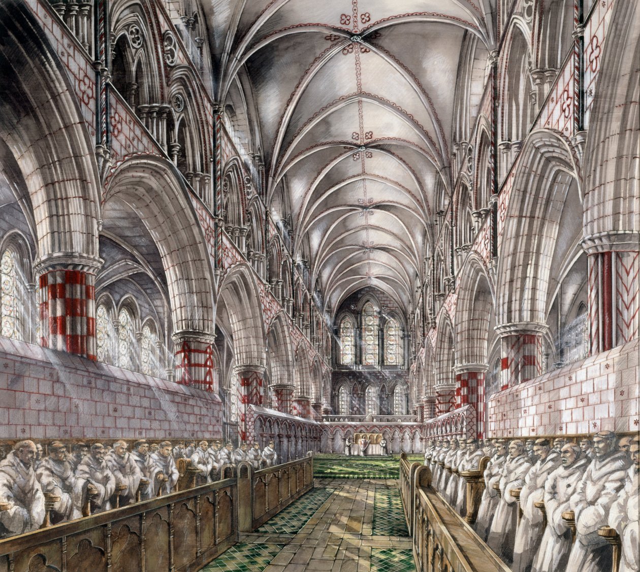 Rievaulx Abbey, 13. århundrede, c1990-2010 af Peter Dunn