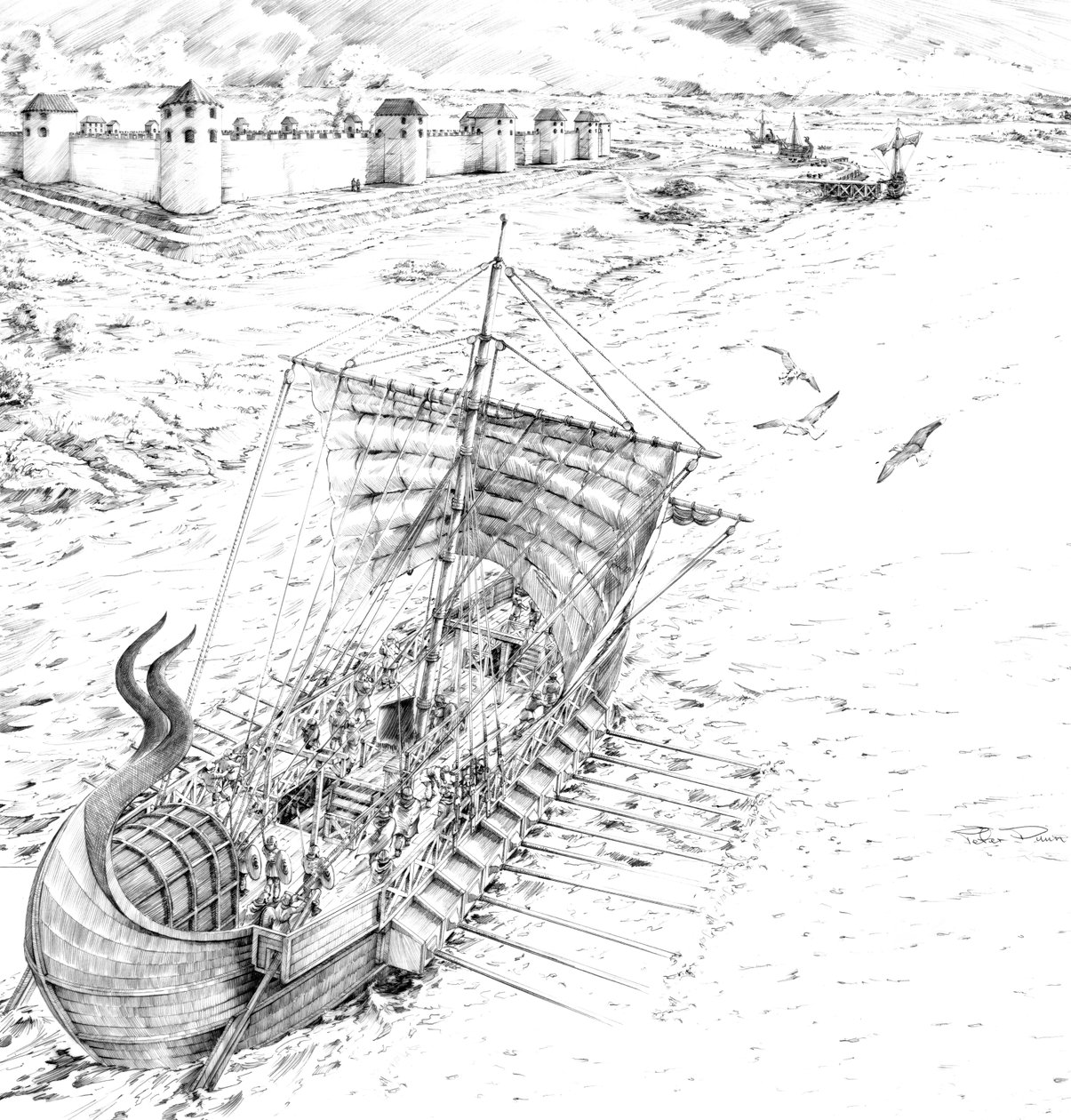 Romersk kabys, c4. århundrede, c1990-2010 af Peter Dunn