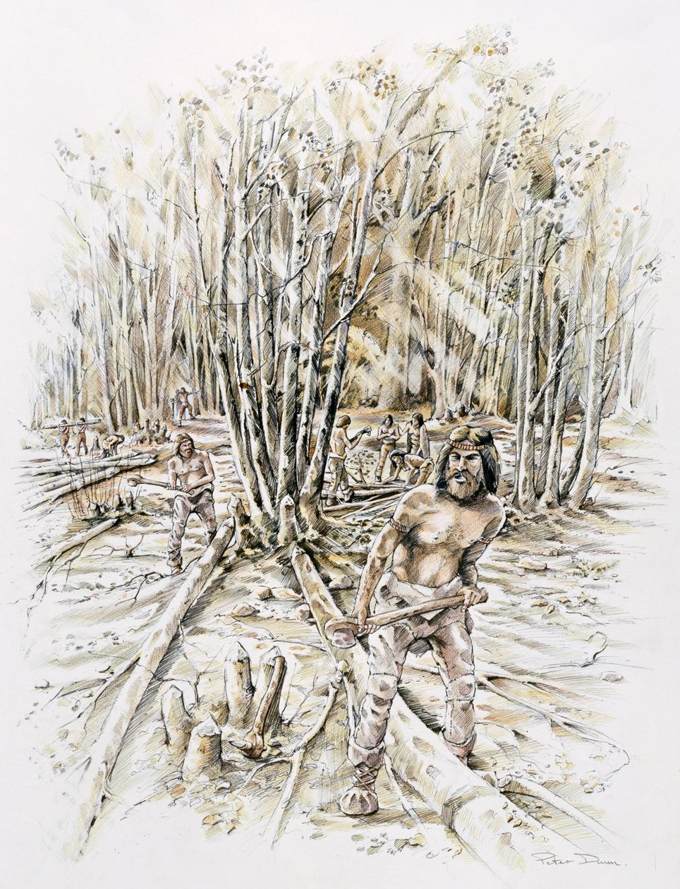 Anvendelser af flint-copping, forhistorisk, c1990-2010 af Peter Dunn
