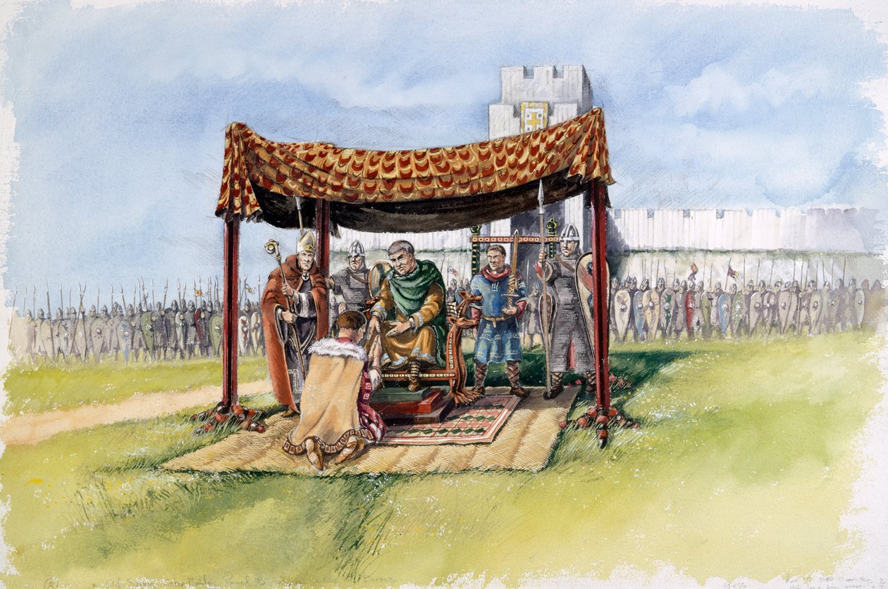 Vilhelm Erobreren ved Old Sarum, 1086, c1990-2010 af Peter Dunn