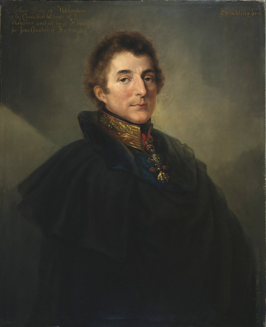 Feltmarskal Arthur Wellesley, KG GCB (1769-1852), 1. hertug af Wellington, 1820 af Peter Edward Stroehling