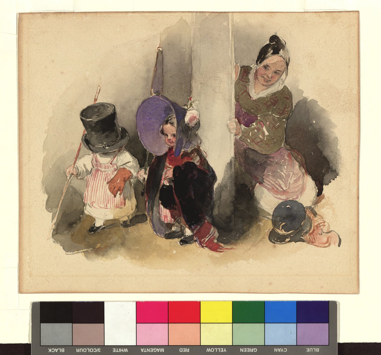 Mutter mit spielenden Kindern (Der kleine Gerngross) af Peter Fendi