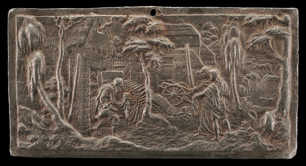 Abraham byder de tre engle velkommen, ca. 15251535. af Peter Flötner