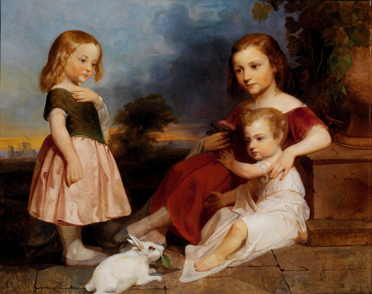 Portræt af Downer-børnene, 1850. af Peter Frederick Rothermel