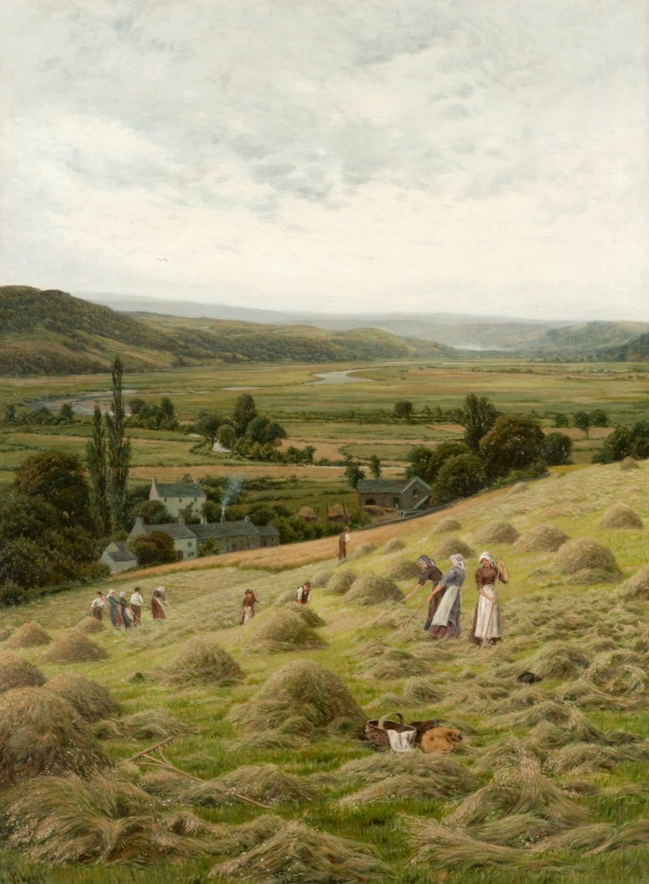 Vale of Llanrest (olie på lærred) af Peter Ghent