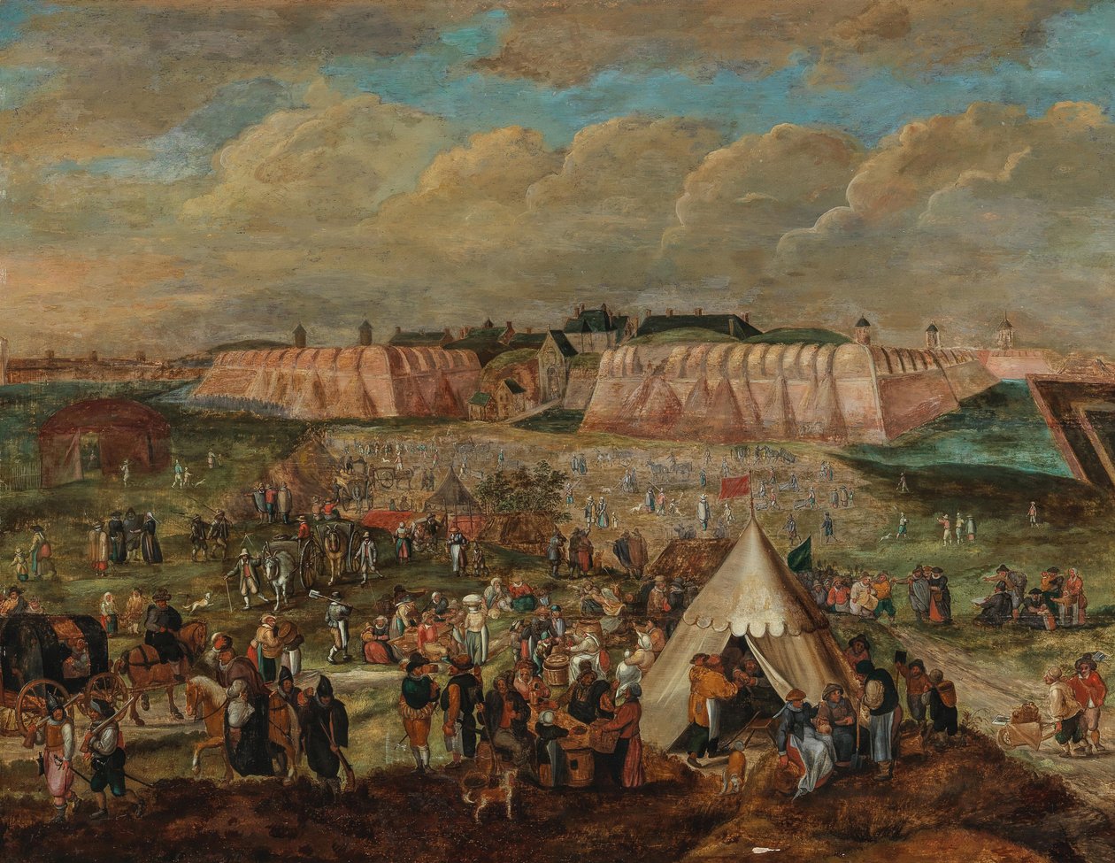 Spaniernes belejring i Antwerpen. af Peter Goetkind the Younger
