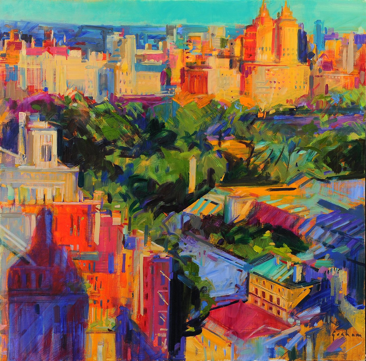 Over Central Park af Peter Graham (Contemporary)
