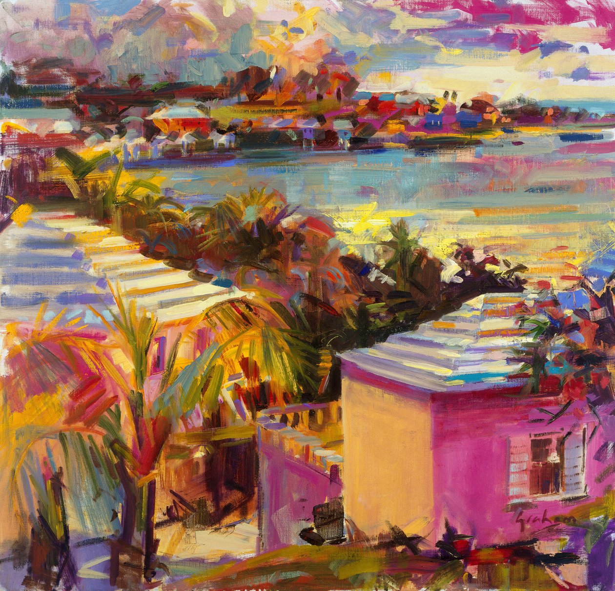 Dusk Reflections, Bermuda, 2011 af Peter Graham (Contemporary)