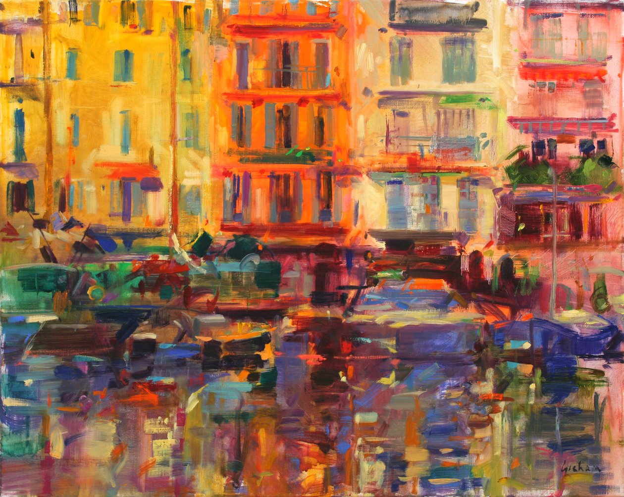 Grand Harbour, Cannes af Peter Graham (Contemporary)