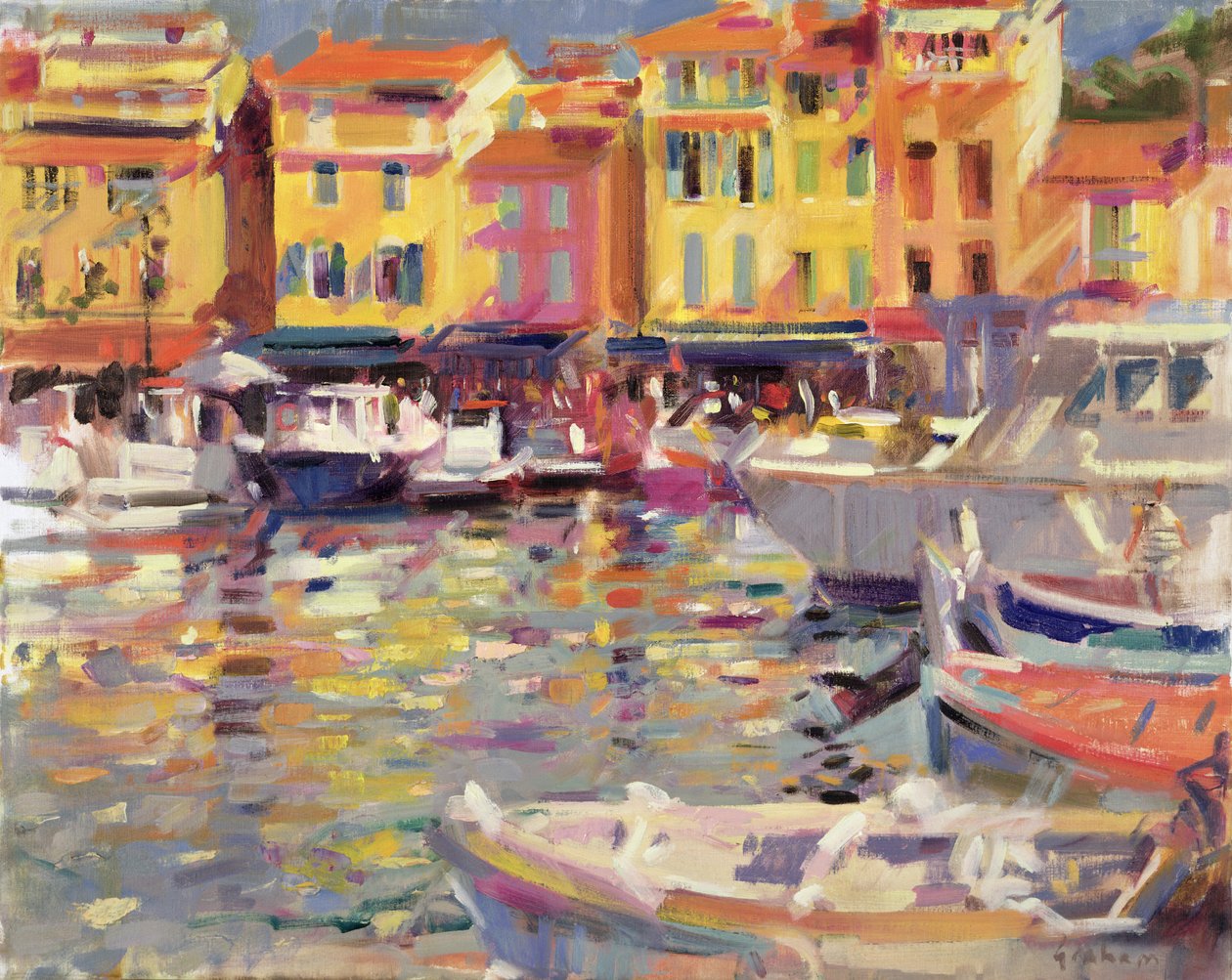 Havn ved Cassis af Peter Graham (Contemporary)