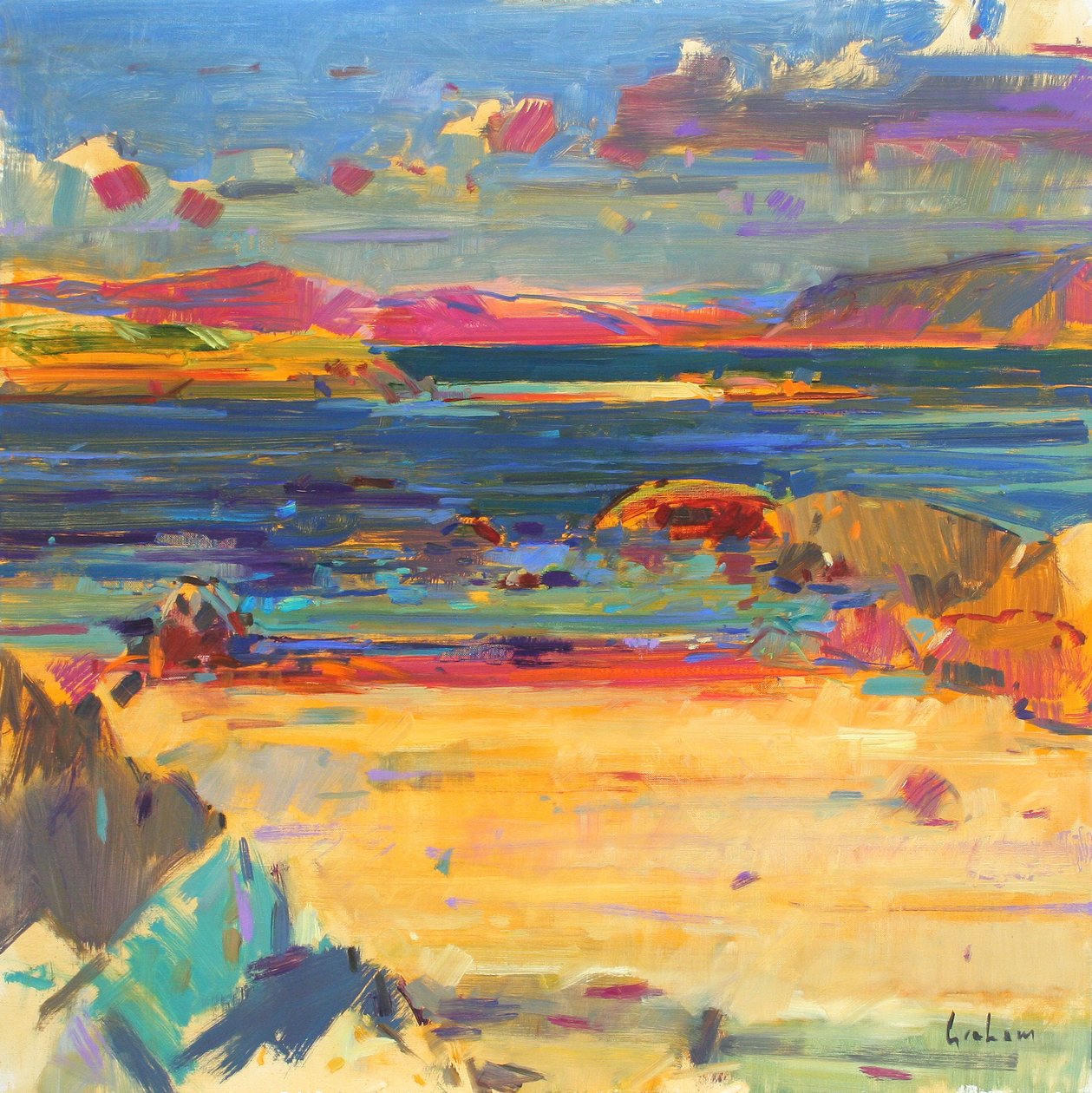 Iona til Mull, 2012 af Peter Graham (Contemporary)