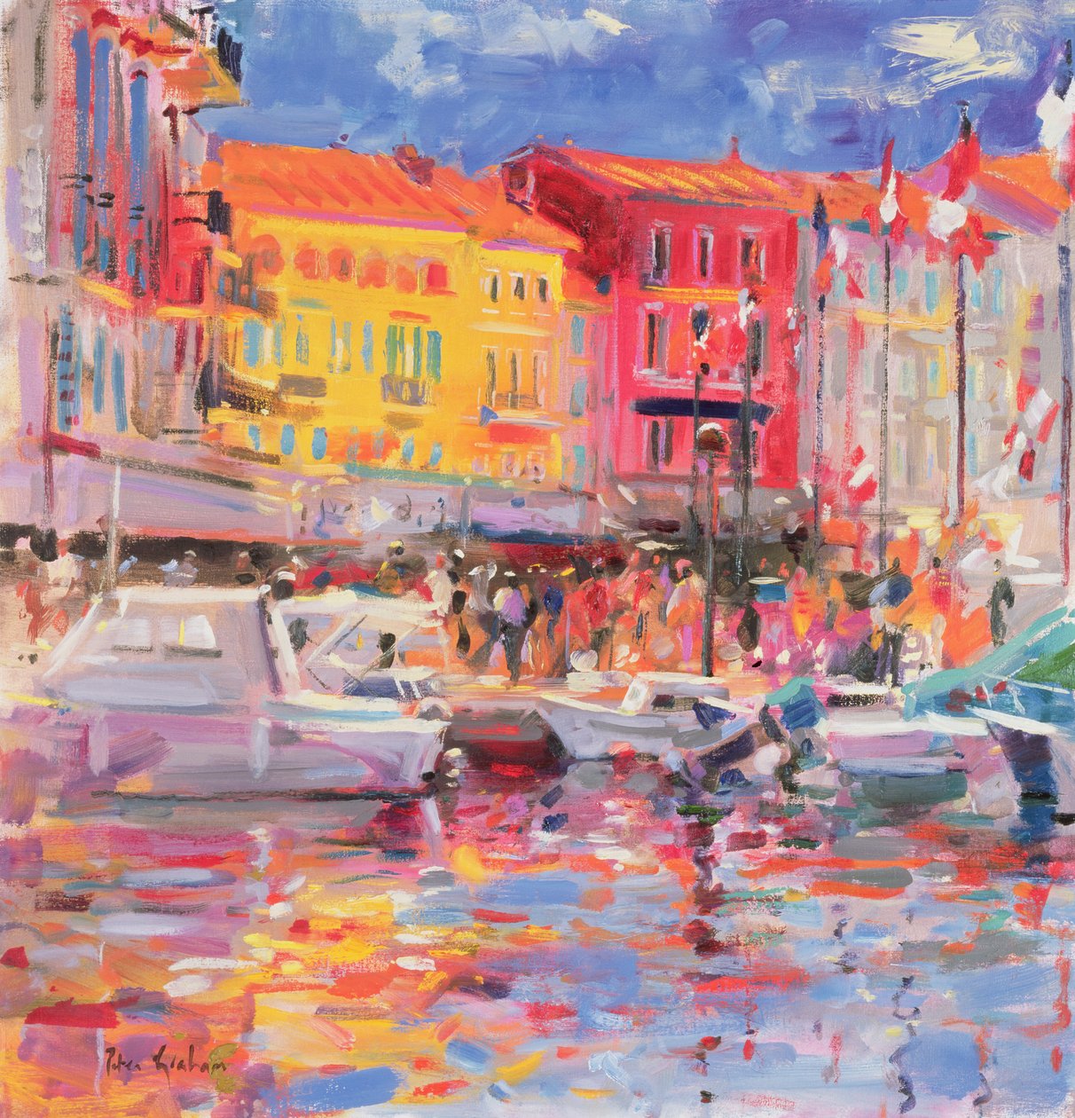 St Tropez havn, 2002 af Peter Graham (Contemporary)