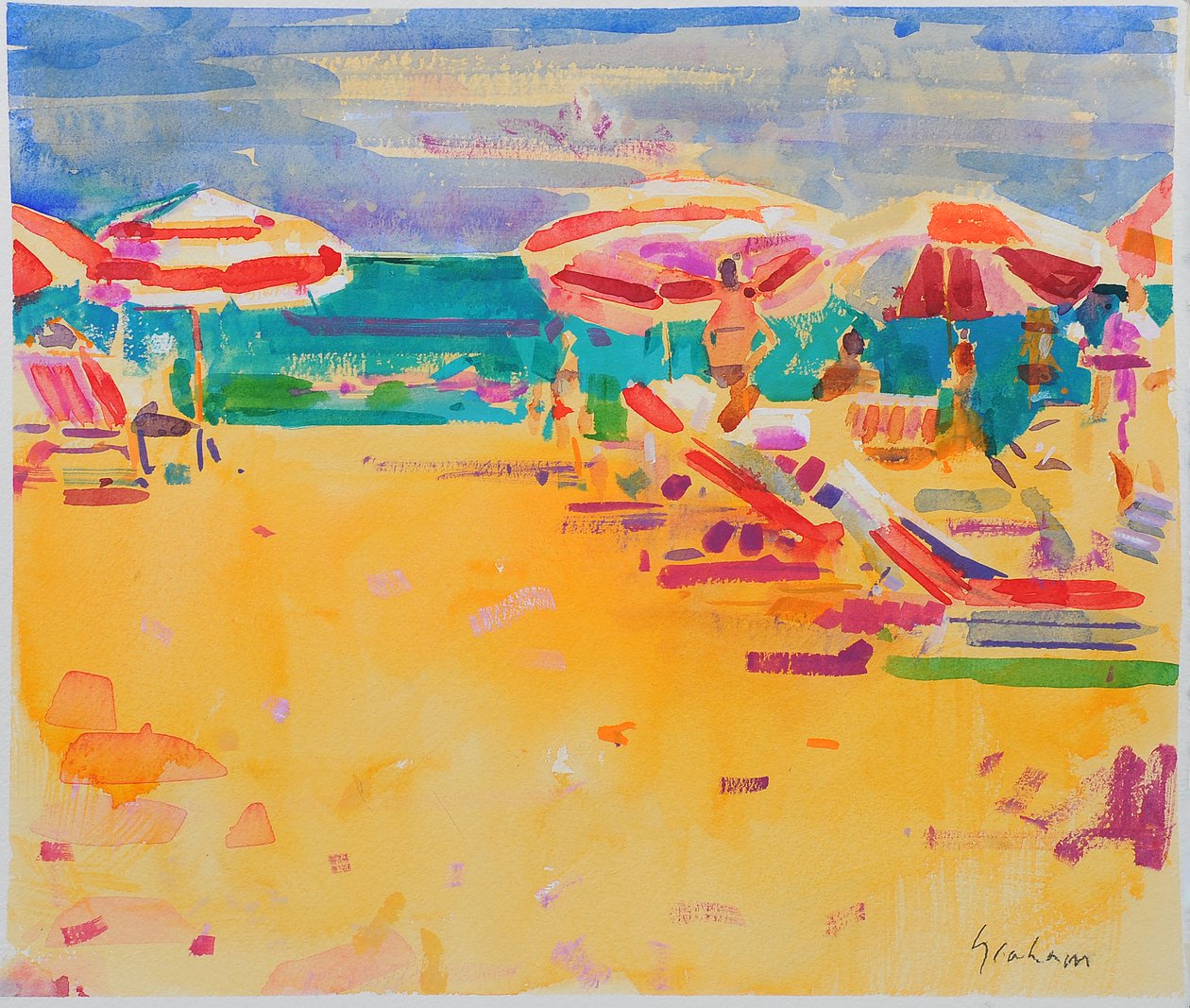 Ocean Beach af Peter Graham (Contemporary)
