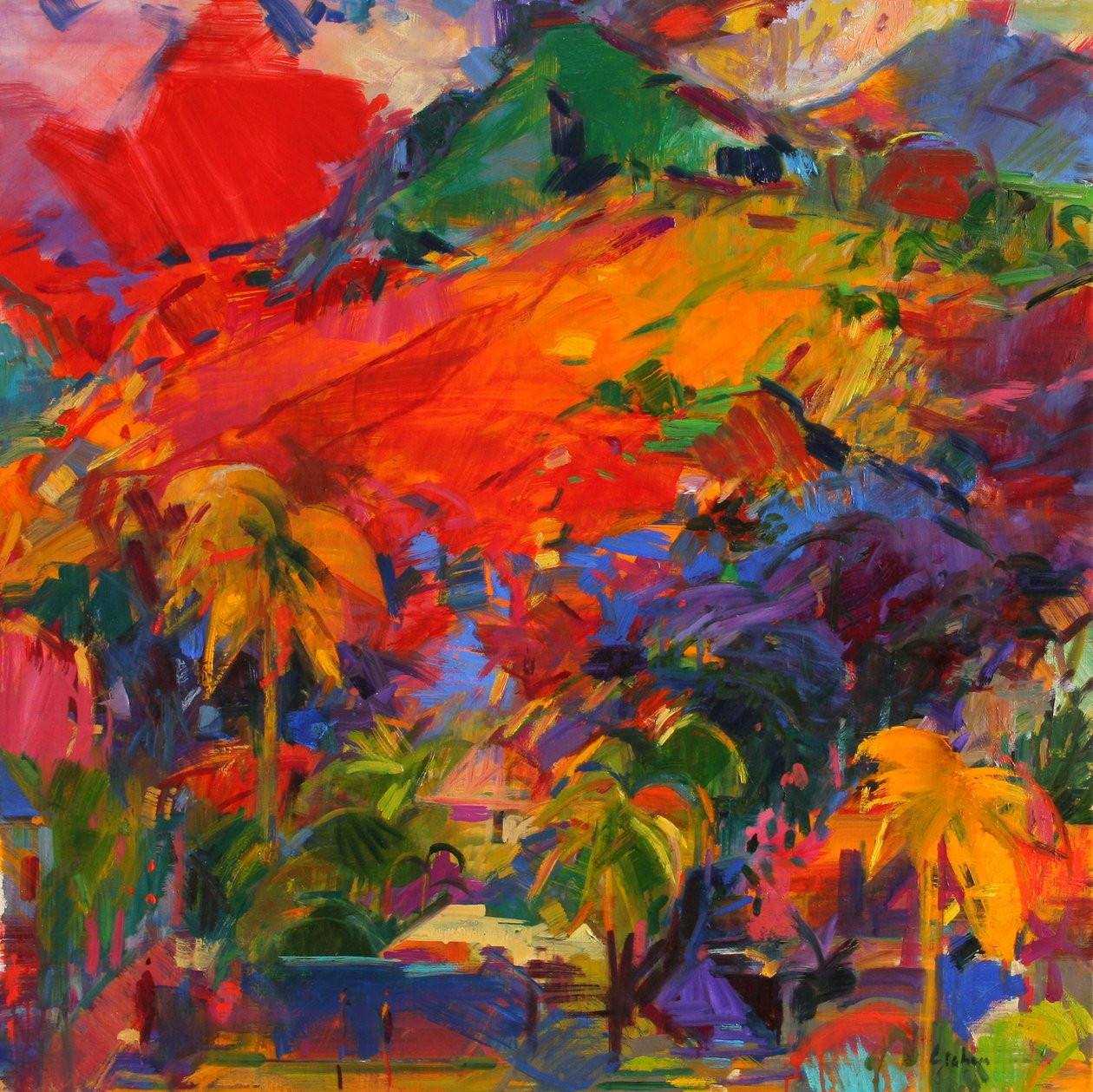 Polynesisk landskab, 2011 af Peter Graham (Contemporary)