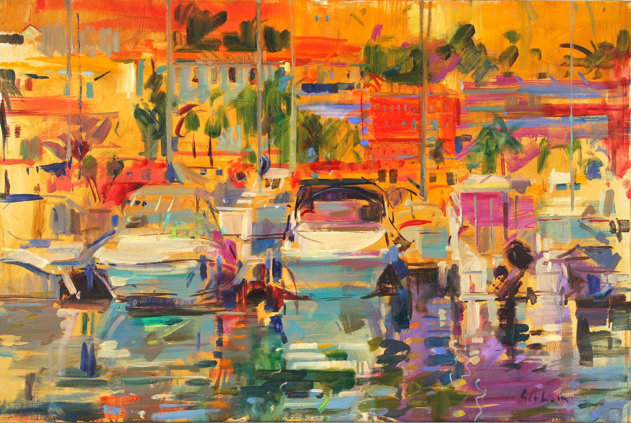 Riviera Harbour Sun af Peter Graham (Contemporary)