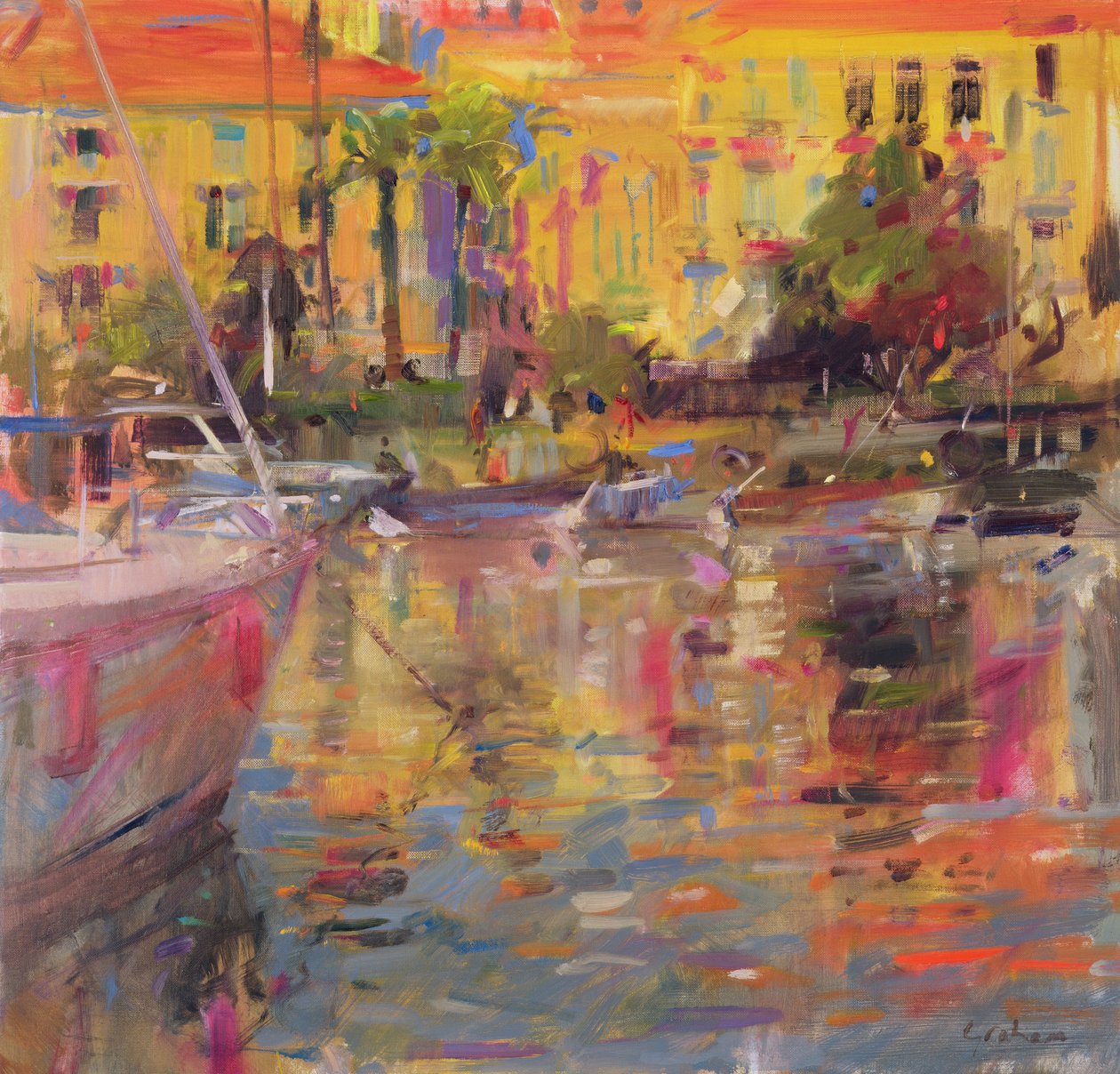 Riviera Moorings af Peter Graham (Contemporary)