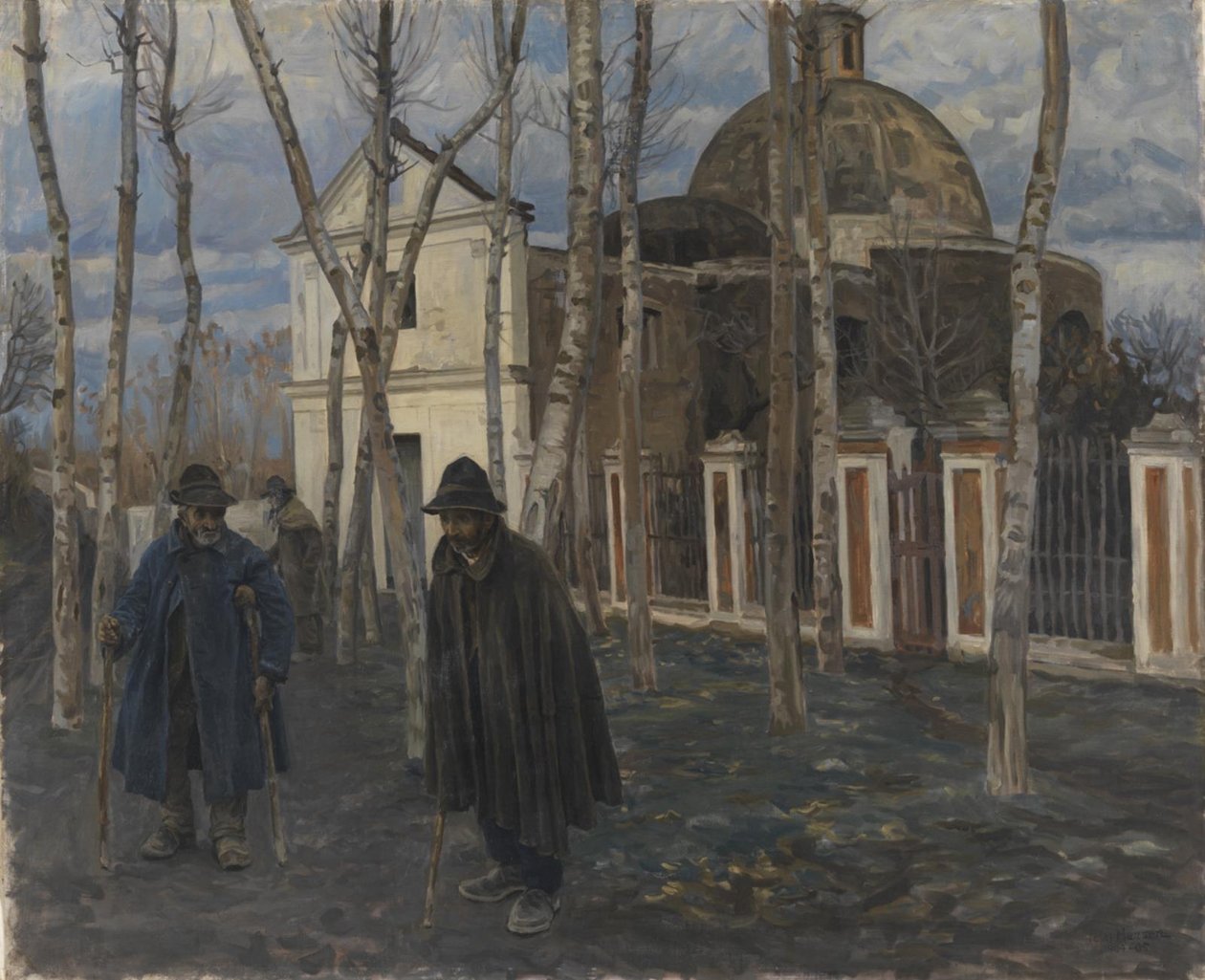 Tiggere uden for S. Giuliano, nær Pompeji. 1904-05 af Peter Hansen