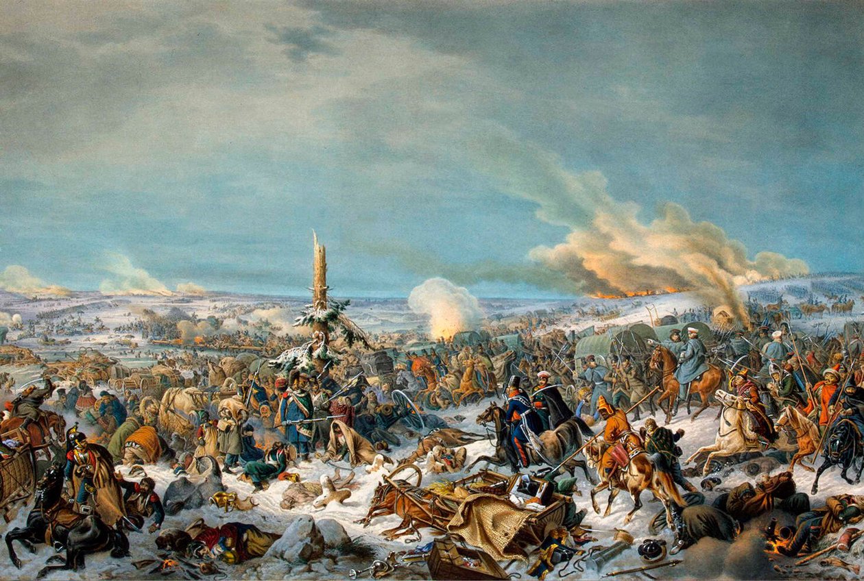 Krydser Berezina-floden, Rusland, 27. november 1812 1844. af Peter Heinrich Lambert von Hess
