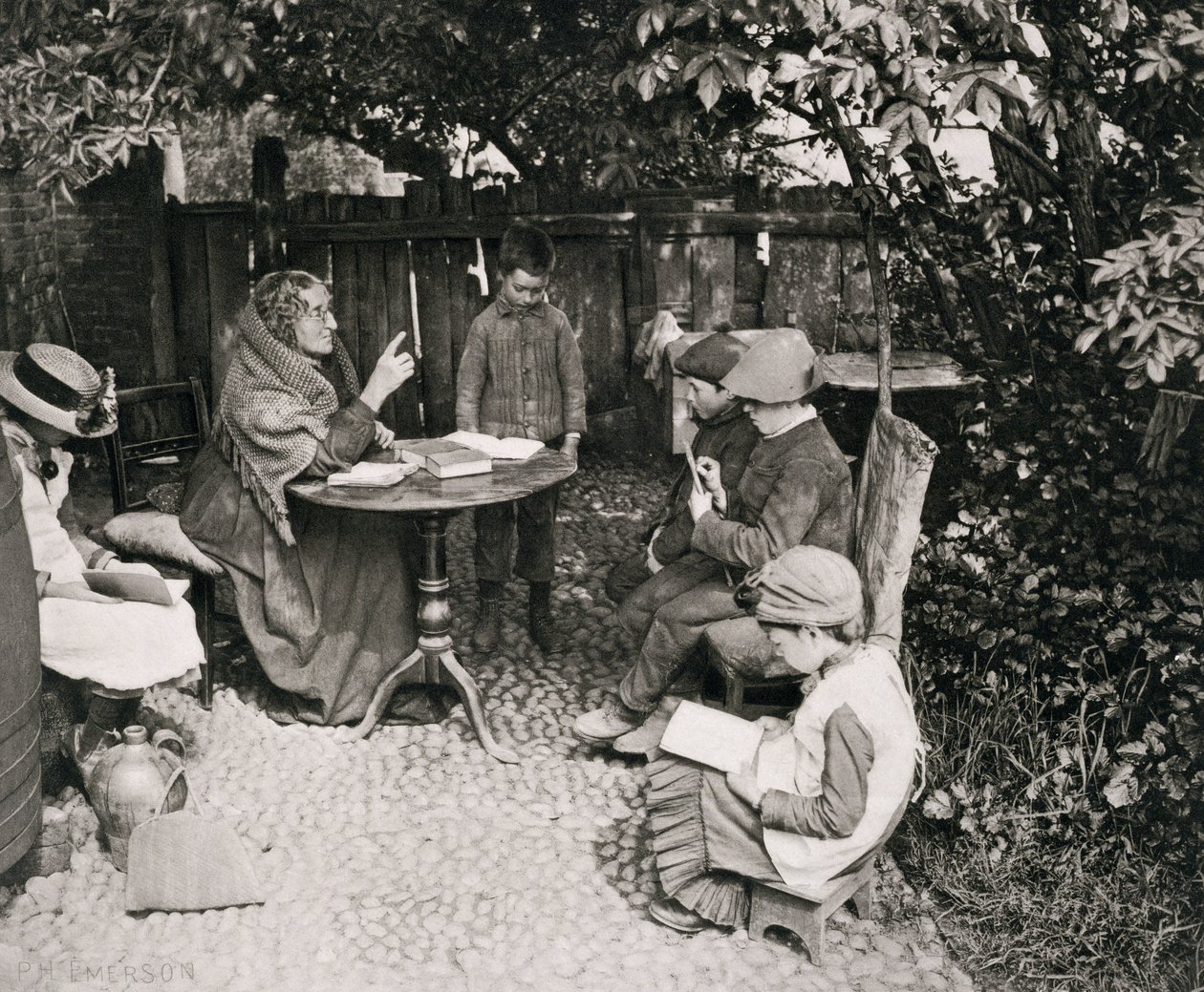 En dameskole, 1887 (fotogravure) af Peter Henry Emerson