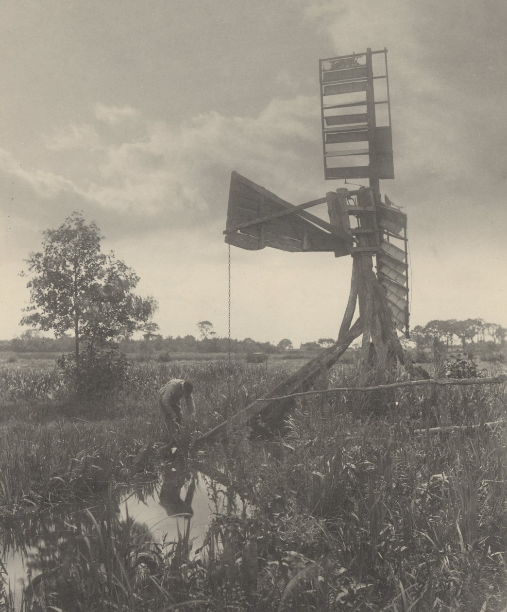 En ødelagt vandmølle,1886 (foto) af Peter Henry Emerson