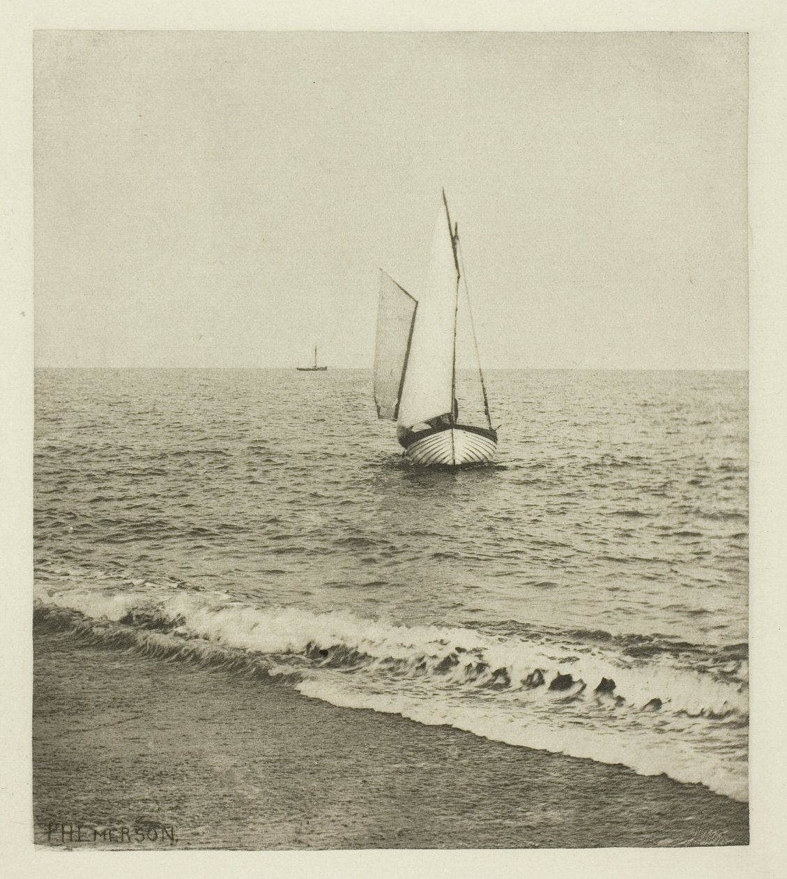 En Suffolk Shrimper "Coming Ashore" af Peter Henry Emerson