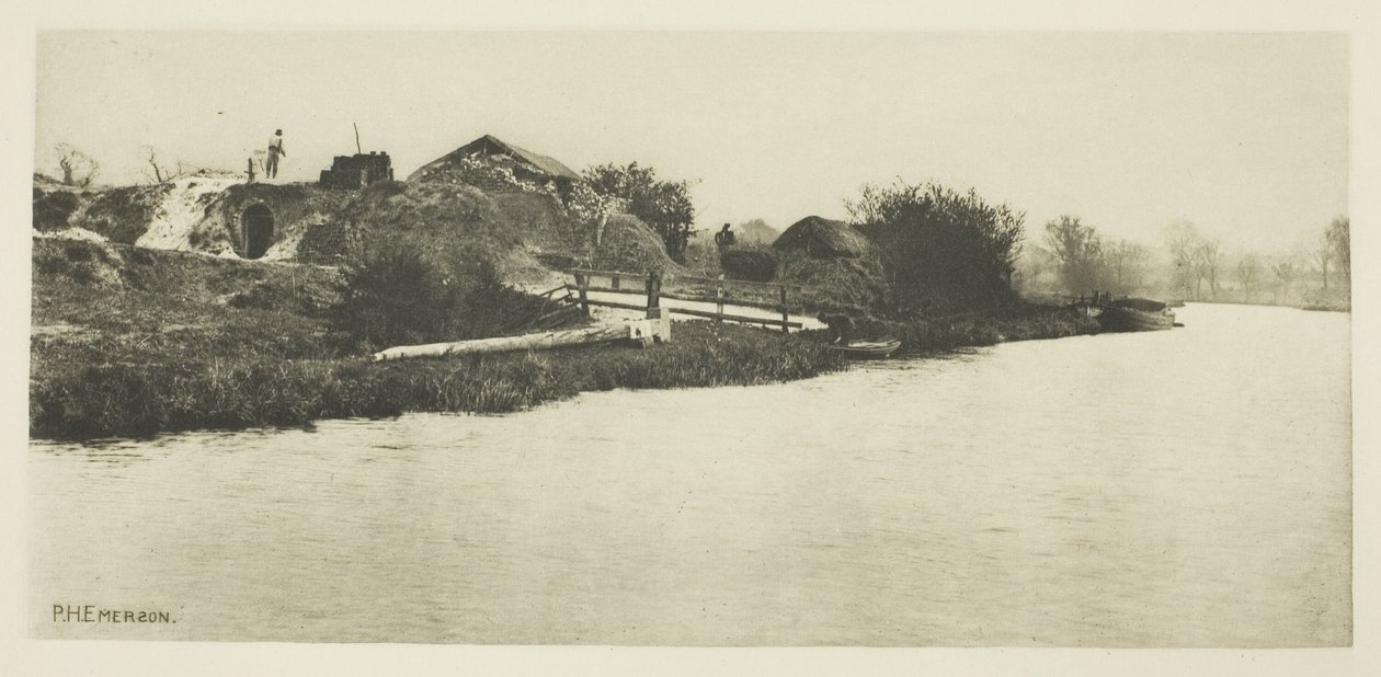 Brickfield ved floden Bure (Norfolk) af Peter Henry Emerson