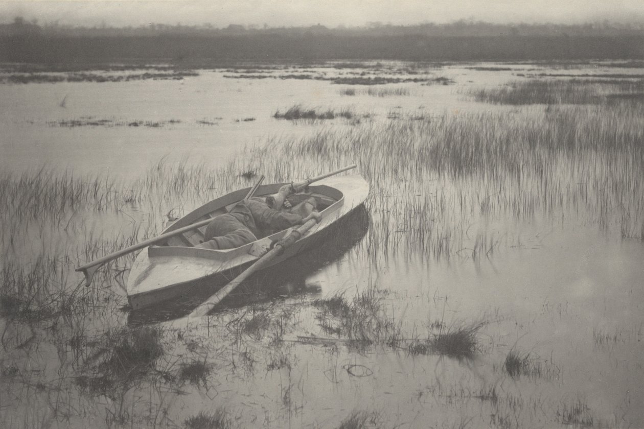 Skytte arbejder op til fugl,1886 (foto) af Peter Henry Emerson