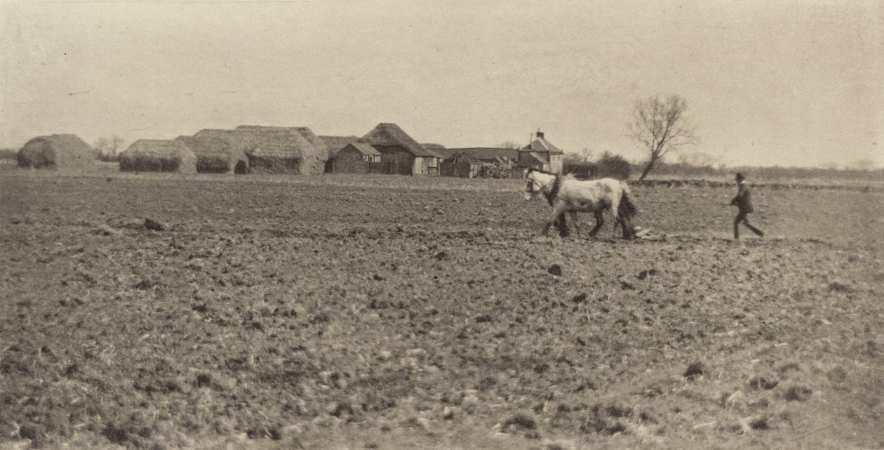 Marsh Farm i det tidlige forår, 1890-1891, trykt 1893. af Peter Henry Emerson
