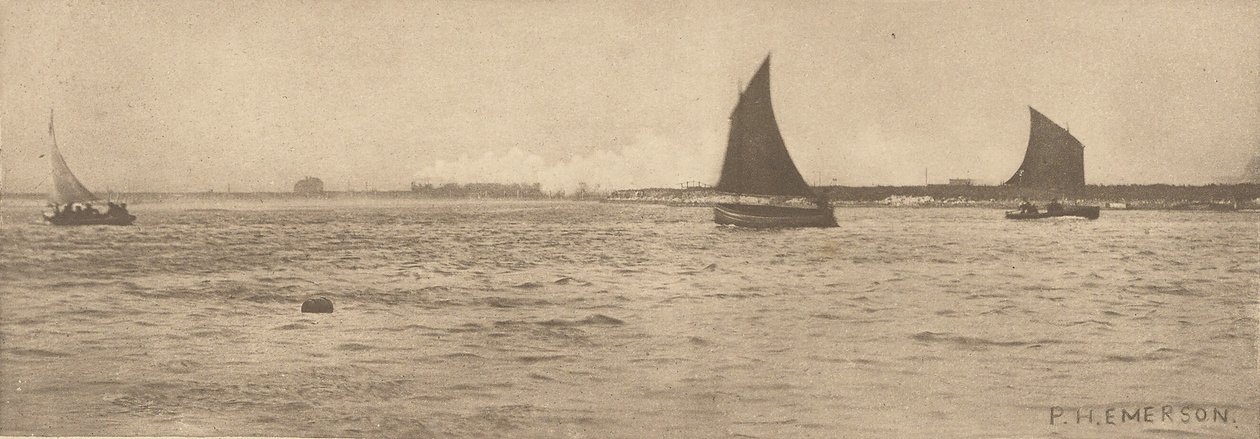 På Breydon Water - havtåge på vej af Peter Henry Emerson