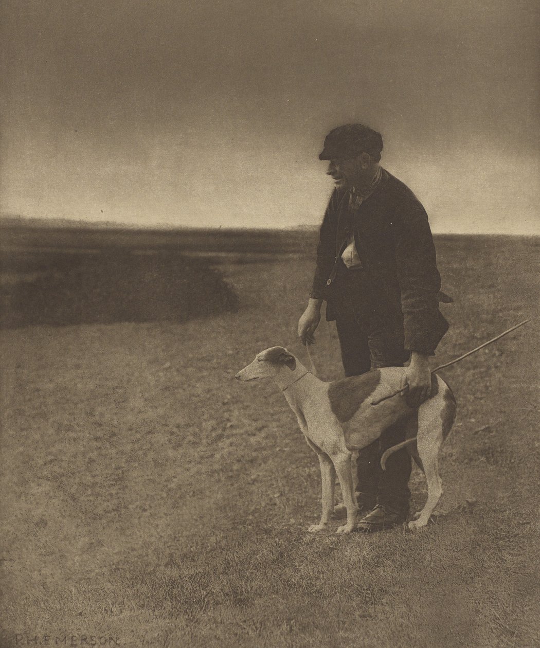 Krybskytten - en hare i udsigt. (Suffolk.) af Peter Henry Emerson