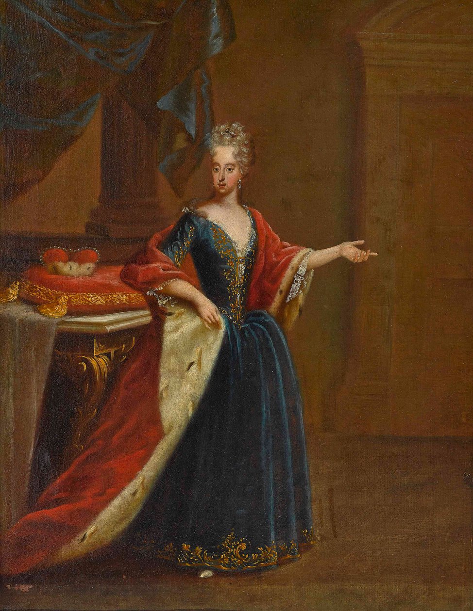 Portræt af Maria Antonia af Østrig 1669-1692, kurfyrste af Bayern. af Peter Jacob Horemans