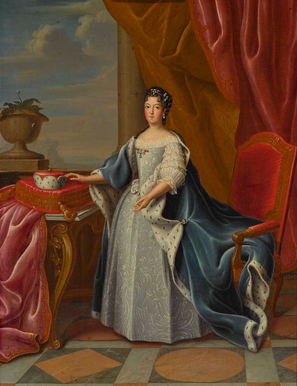 Portræt af Theresa Kunegunda Sobieska 1676-1730, kurfyrste af Bayern. af Peter Jacob Horemans