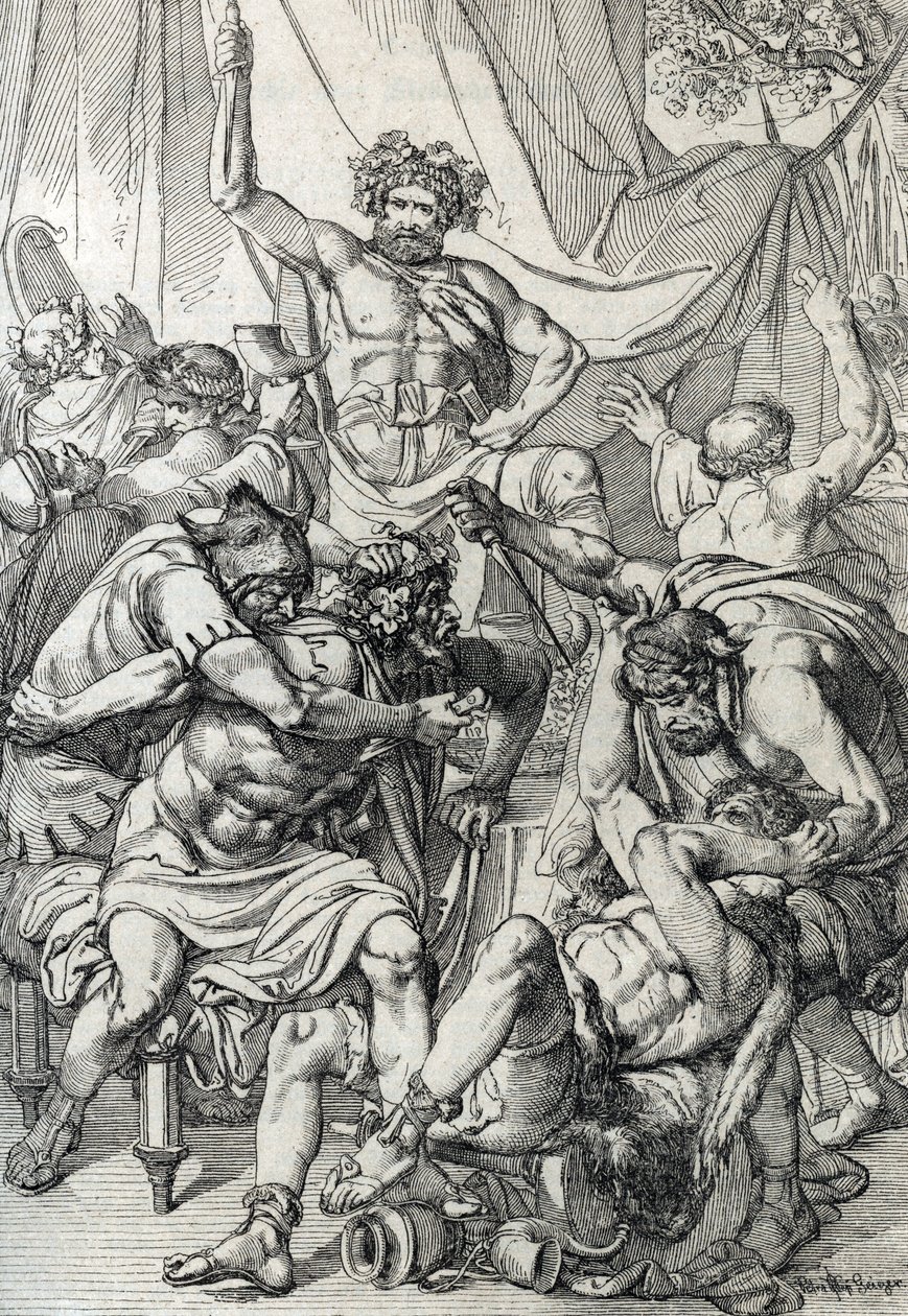 Heptarki: "" repræsentation af den angelsaksiske leder Hengist (5. århundrede), der dræber sine fjender for at grundlægge kongeriget Kent, omkring 461" (Saksisk heptarki: den angelsaksiske leder Hengist (eller Hengest), der dræber sine fjender under invasi af Peter Johann Nepomuck Geiger