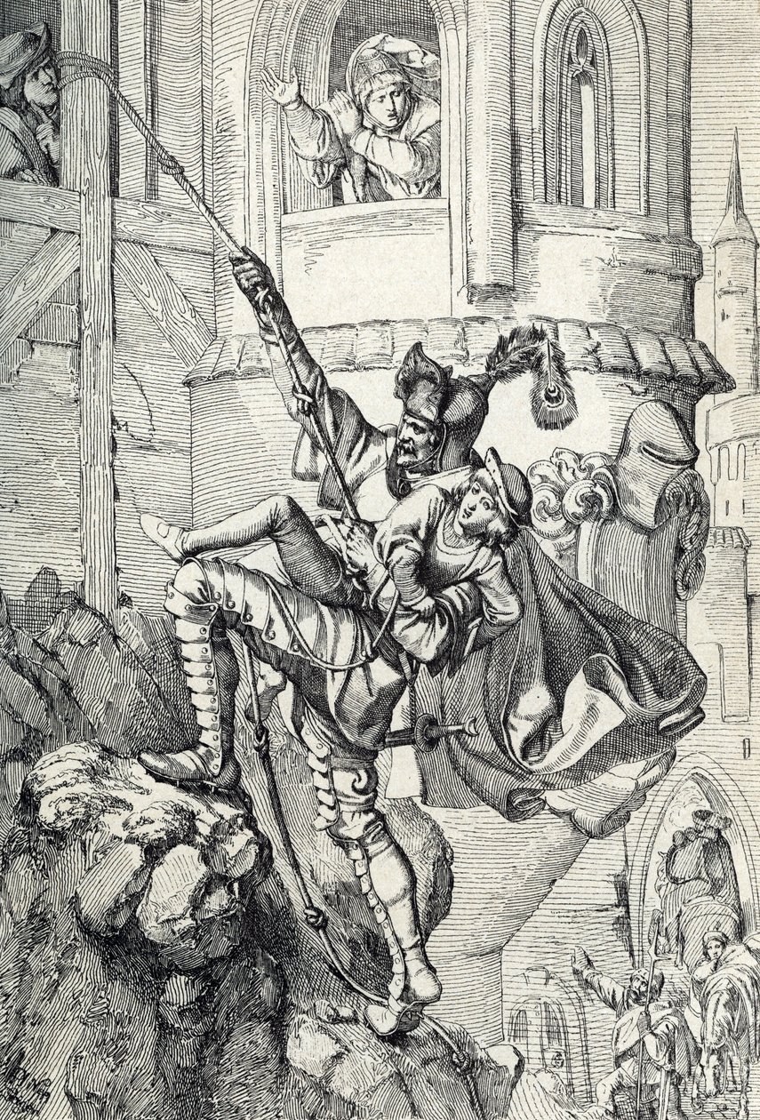 Prinzenraub: Bortførelse af prinserne Ernest og Albert, søn af Frederik II af Sachsen i juli 1455 af ridderen Kunz von Kaufungen (Kunz kidnappede Frederik af Sachsen, to sønner, Ernest og Albert, fra slottet Altenburg i det, der blev kaldt Prinzen af Peter Johann Nepomuck Geiger