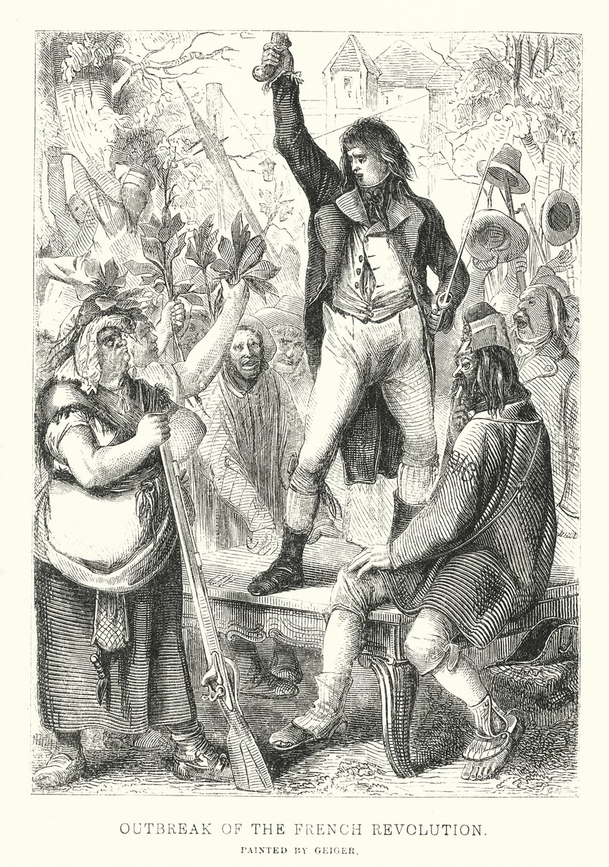 Udbruddet af den franske revolution (stik) af Peter Johann Nepomuk Geiger