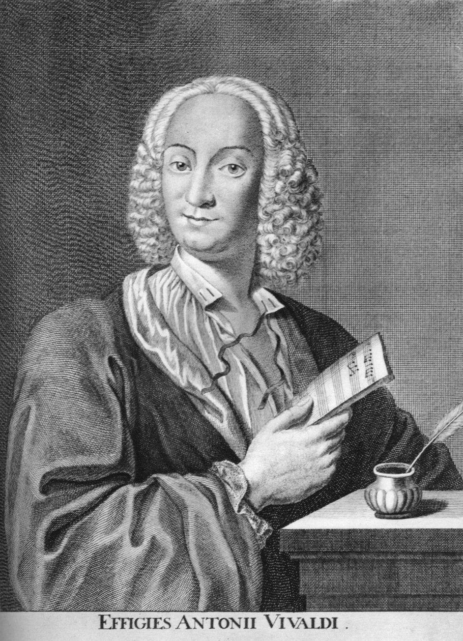 Antonio Vivaldi, italiensk barokkomponist, katolsk præst og virtuos violinist, 1725 af Peter La Cave