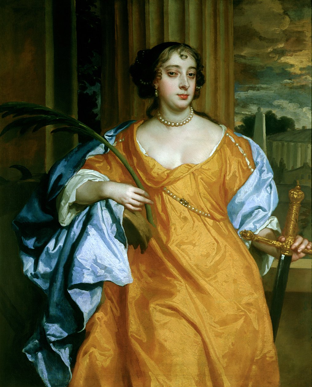 Barbara Villiers, hertuginde af Cleveland som St. Catherine af Alexandria, ca. 1665-70 af Peter Lely