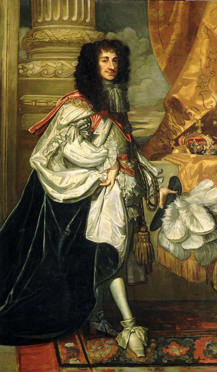 Charles II (1630-1685), ca. 1670 (olie på lærred) af Peter Lely