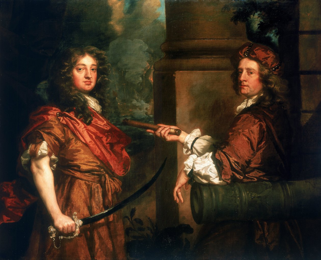 Dobbeltportræt af Sir Frescheville Holles af Peter Lely