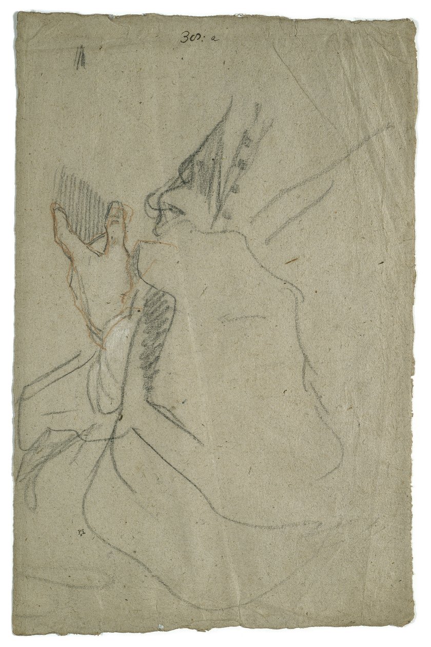 Draperi og hånd, ca.1650 af Peter Lely