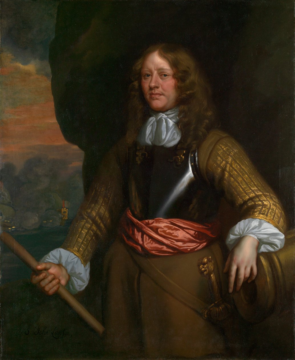 Flagmænd fra Lowestoft: Admiral Sir John Lawson (død 1665) af Peter Lely