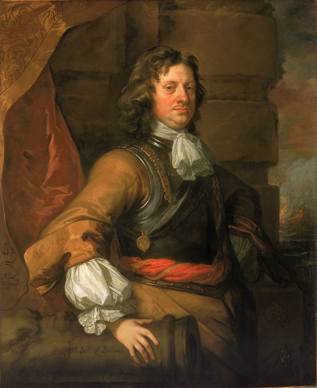 Flagmænd i Lowestoft: Edward Montagu af Peter Lely
