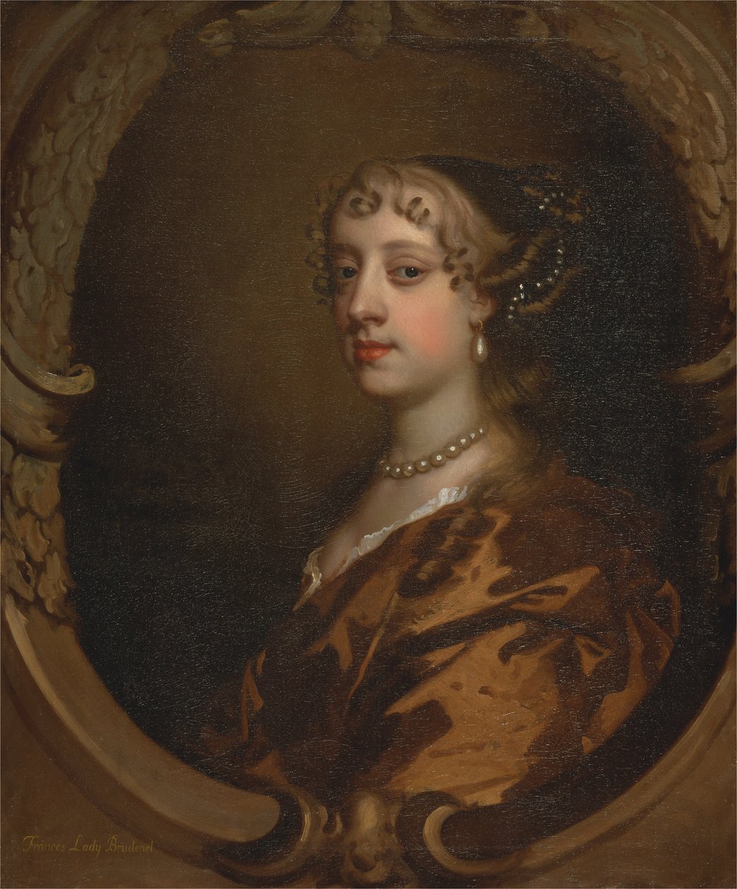 Lady Frances Savile, Later Lady Brudenell, ca. 1668 (olie på lærred) af Peter Lely