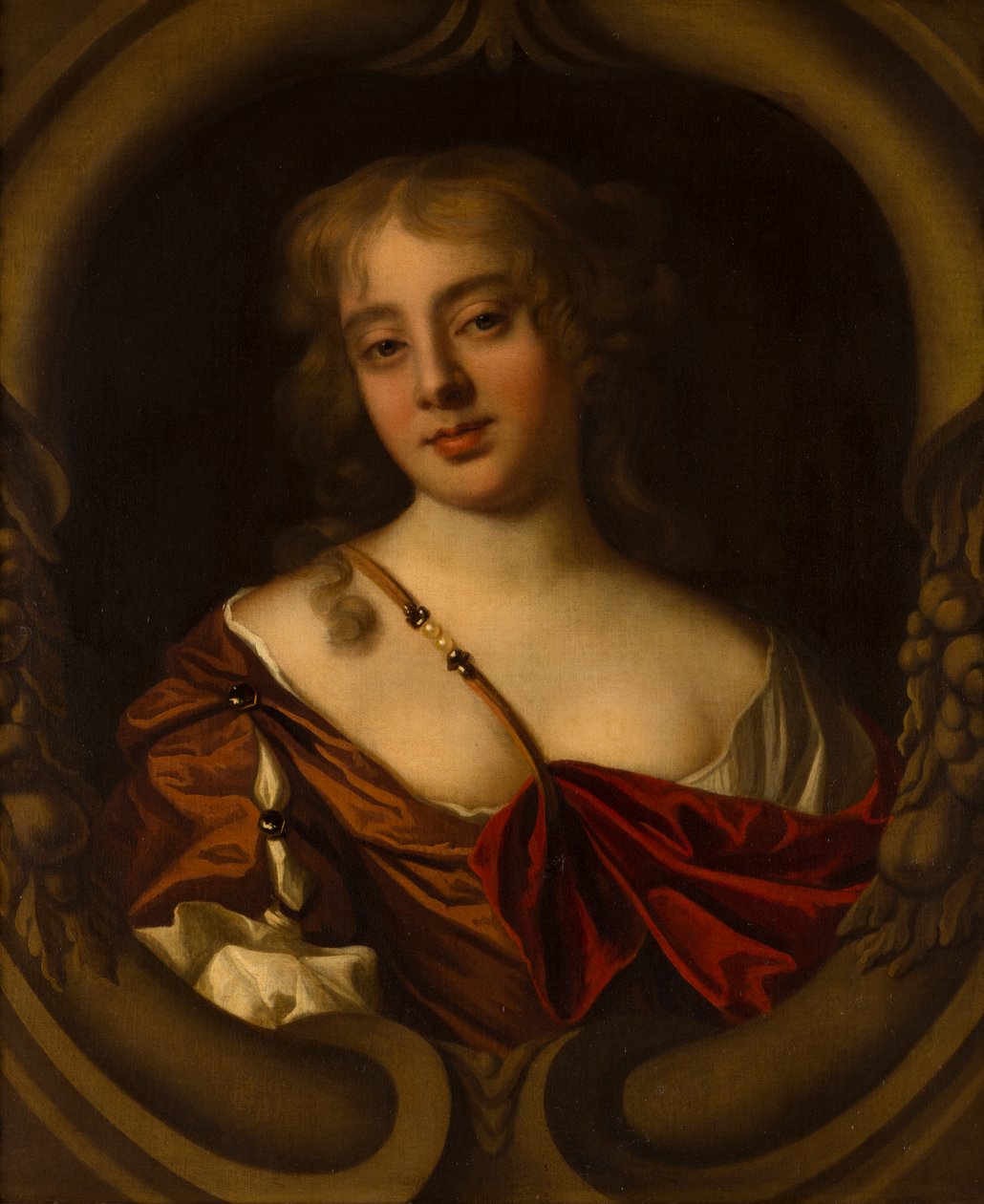 Portræt af Mrs. Bridgeman fra Devonshire, ca. 1638-80 (olie på lærred) af Peter Lely