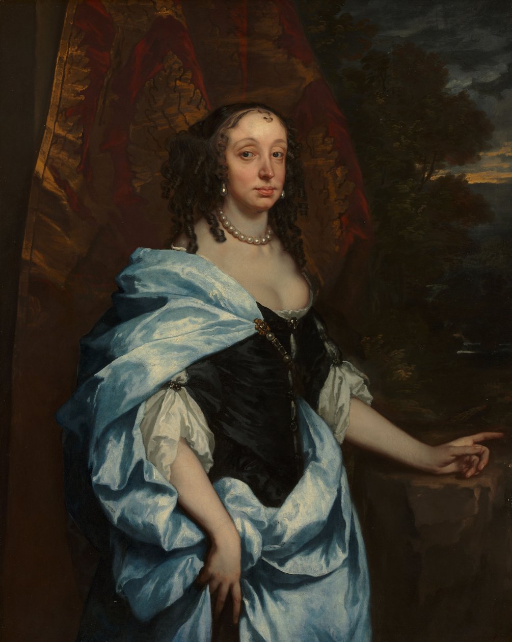 Portræt af fru Leneve, ca. 1657 (olie på lærred) af Peter Lely