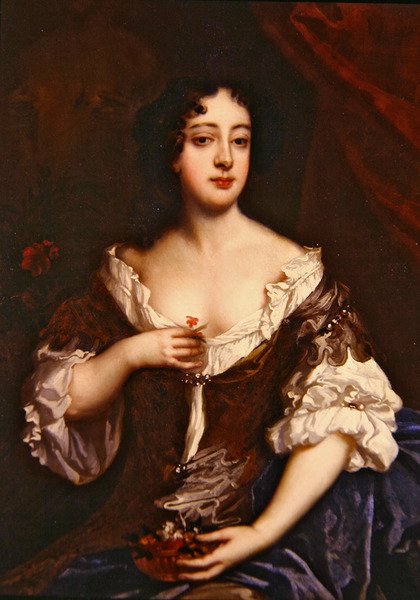 Portræt af en dame (olie på lærred) af Peter Lely