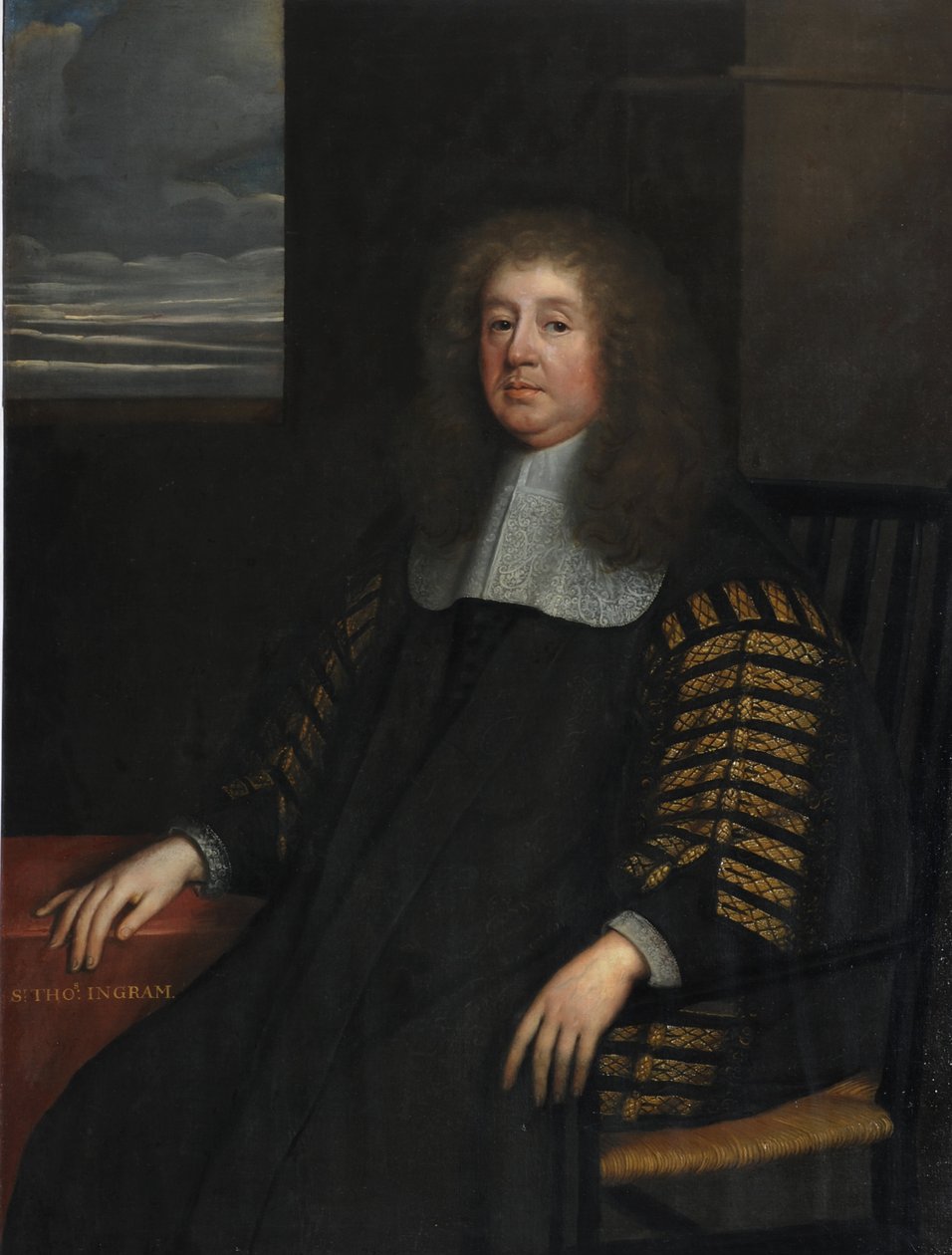 Sir Thomas Ingram, kansler for hertugdømmet Lancaster (olie på lærred) af Peter Lely